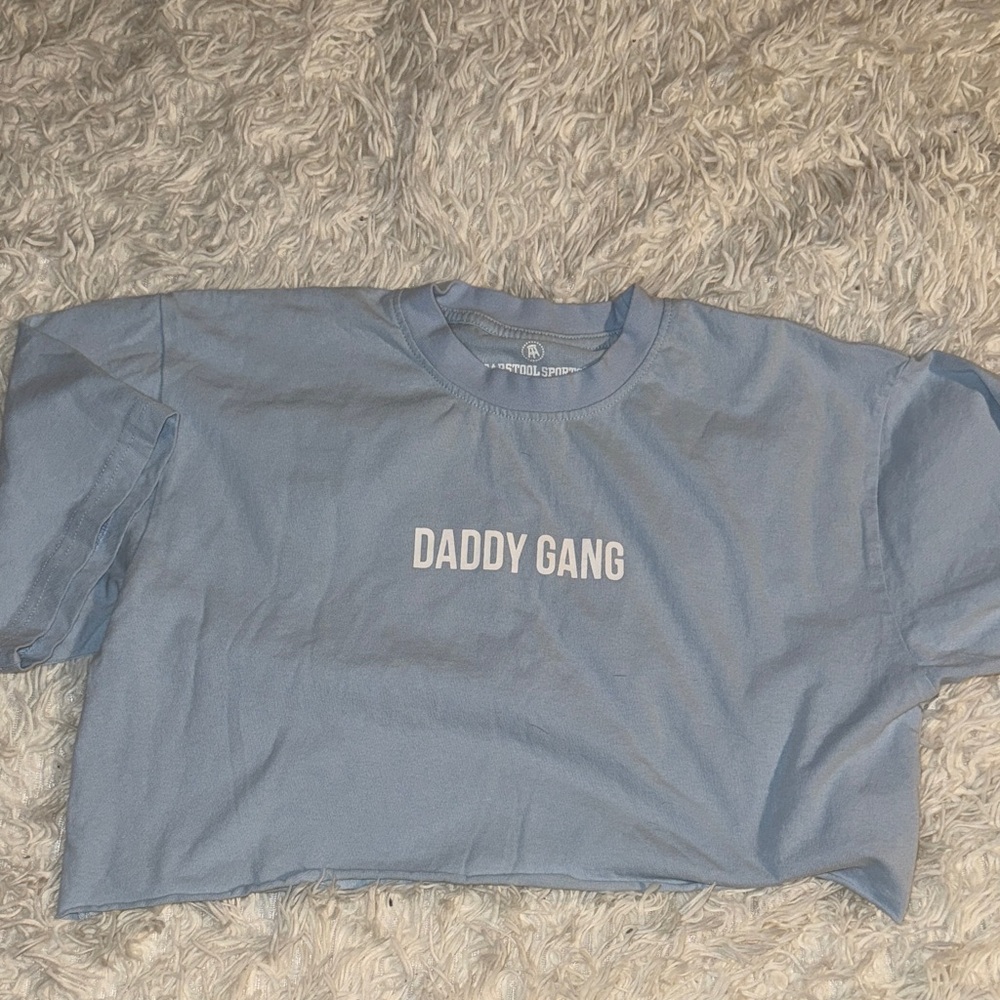 'Daddy Gang' Cut Crop Top Tee